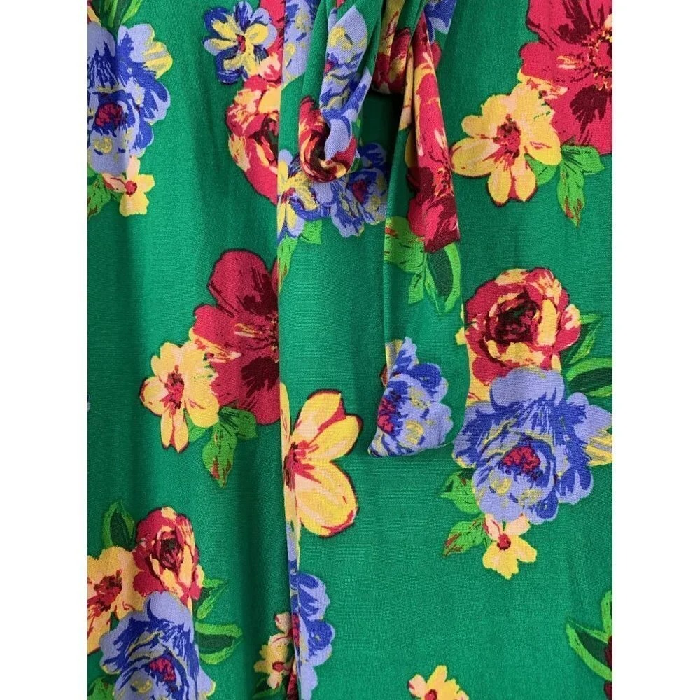 Rouge Collection Women's Floral Green Lounge Pants